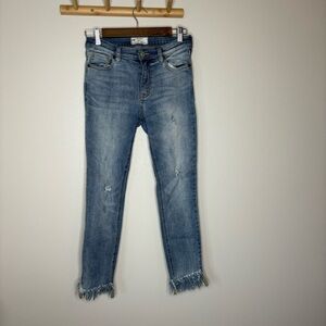Free People Distressed Cropped Jeans 27